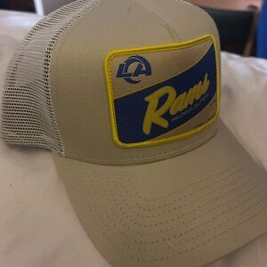 Rams Beige and Blue Trucker Hat